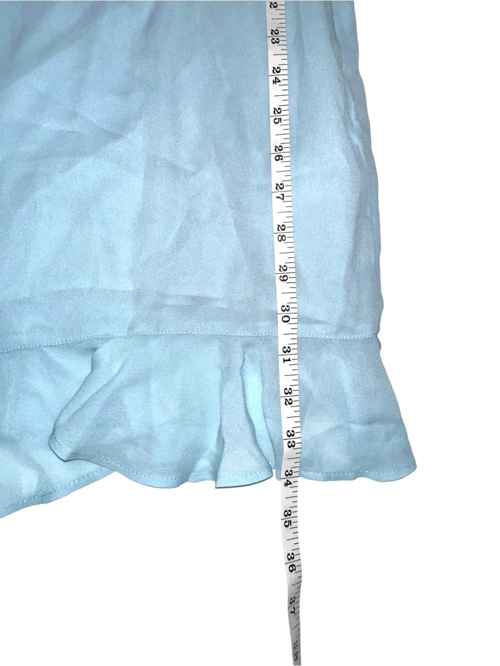 NWT Abercrombie & Fitch Light Blue Ruffle Chiffon Mini Dress SMALL